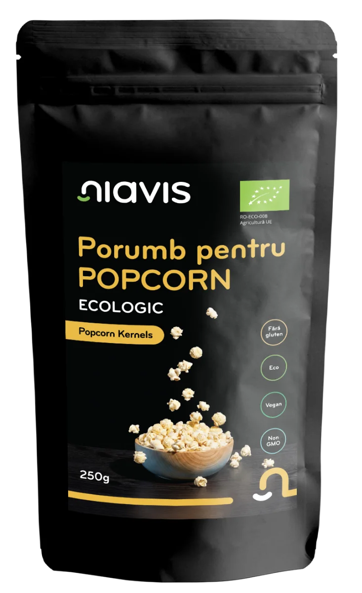 Porumb ecologic pentru popcorn, 250g, Niavis