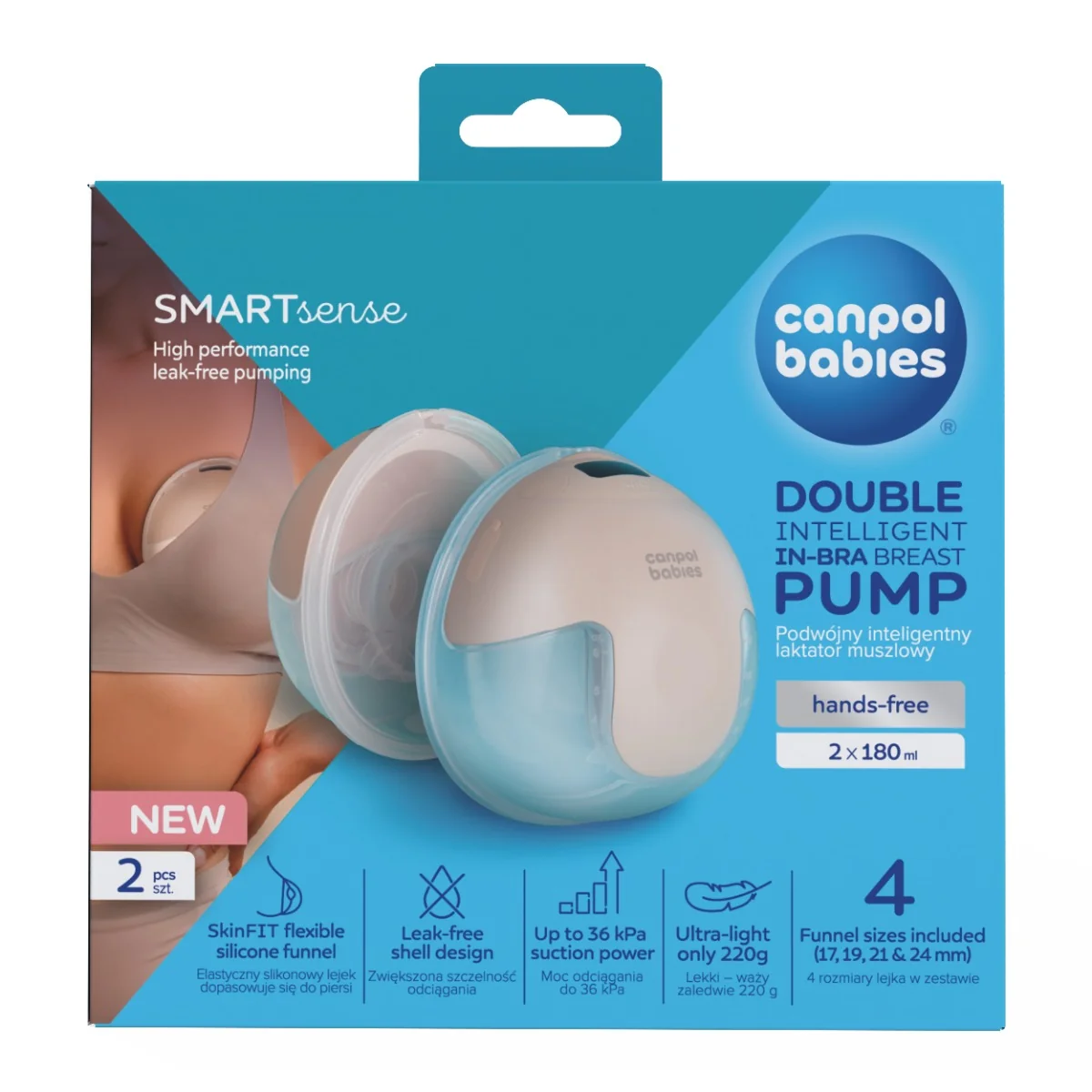 Pompa de san electrica dubla Hands Free SmartSense 20/116, 1 bucata, Canpol babies