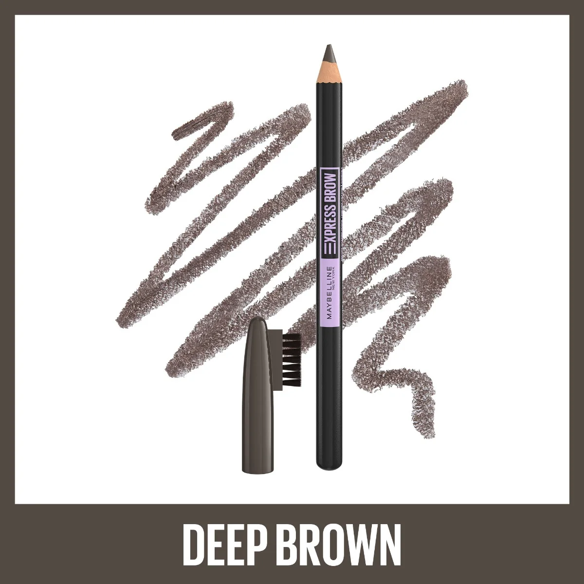 Creion pentru sprancene 05 Deep Brown Express Brow Shaping Pencil, 1g, Maybelline