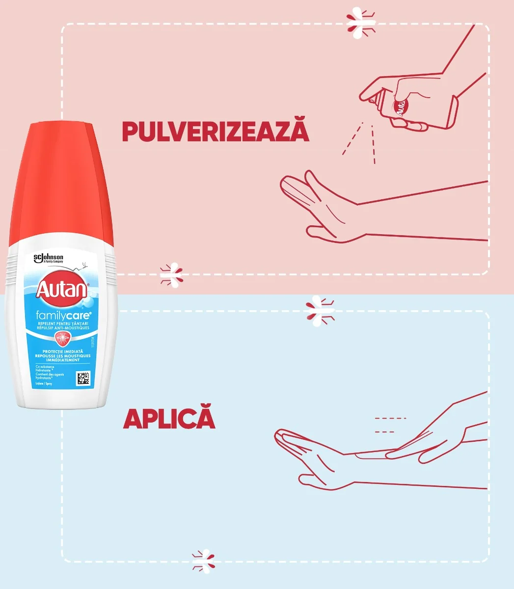 Lotiune spray Family Care impotriva tantarilor, 100ml, Autan