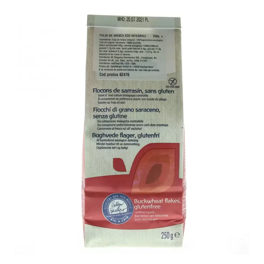 Fulgi de hrisca integrali Eco fara gluten, 250g, Spielberger
