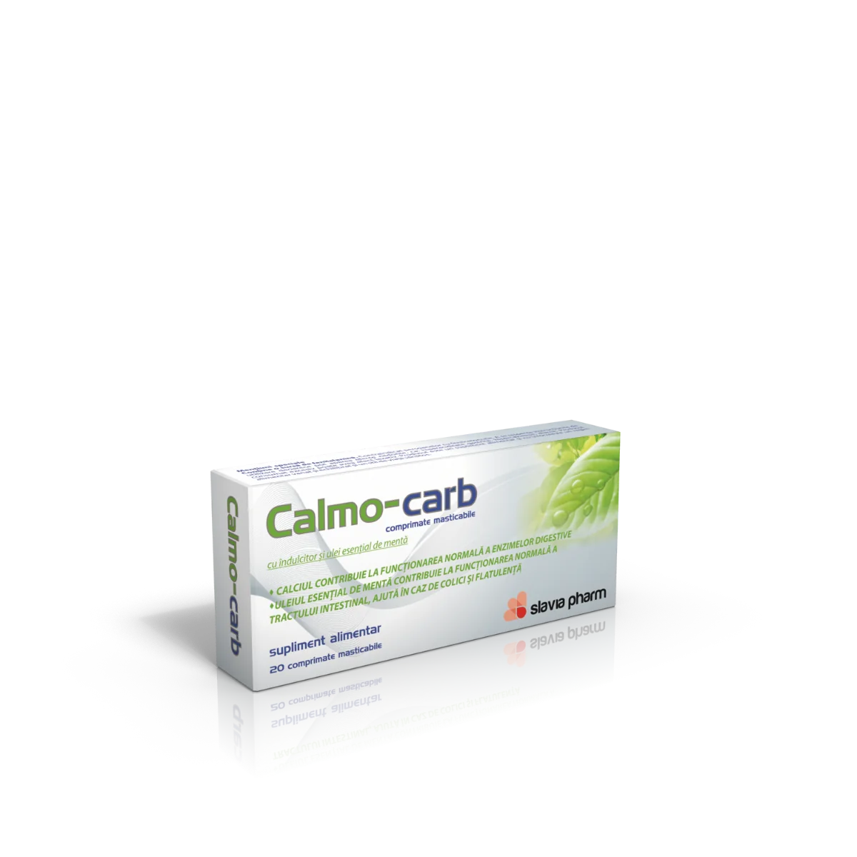 Calmo-carb, 2 blistere x 10 comprimate masticabile, Slavia Pharm