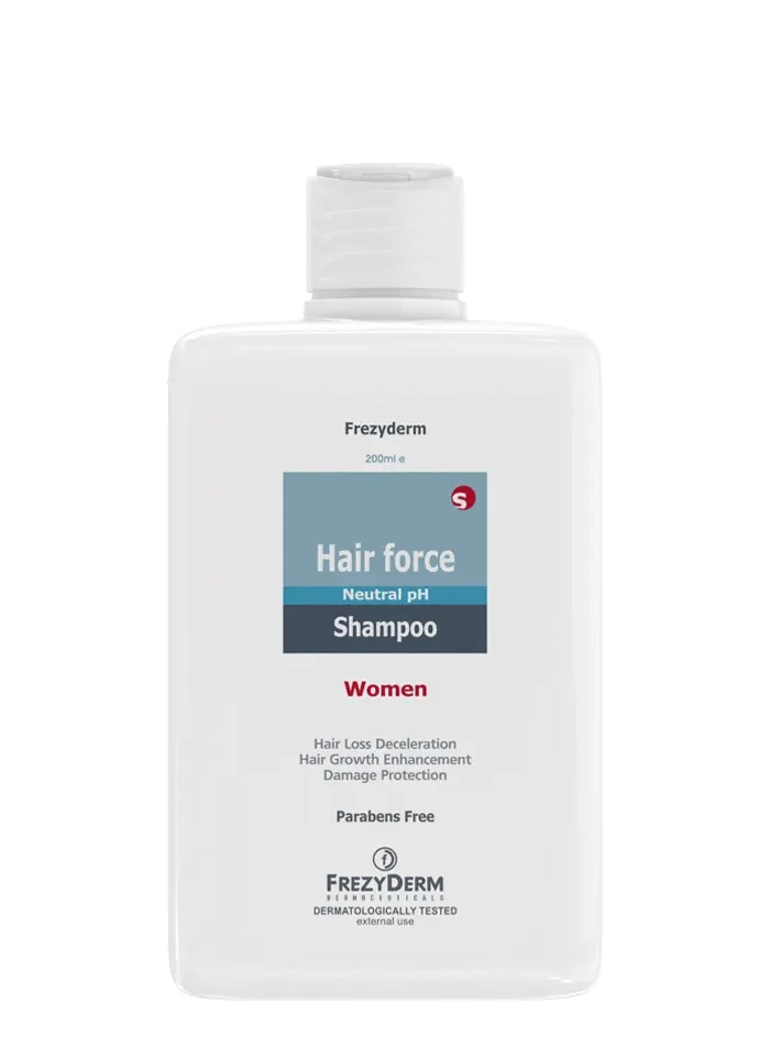 Sampon impotriva caderii parului pentru femei Hair Force, 200ml, Frezyderm