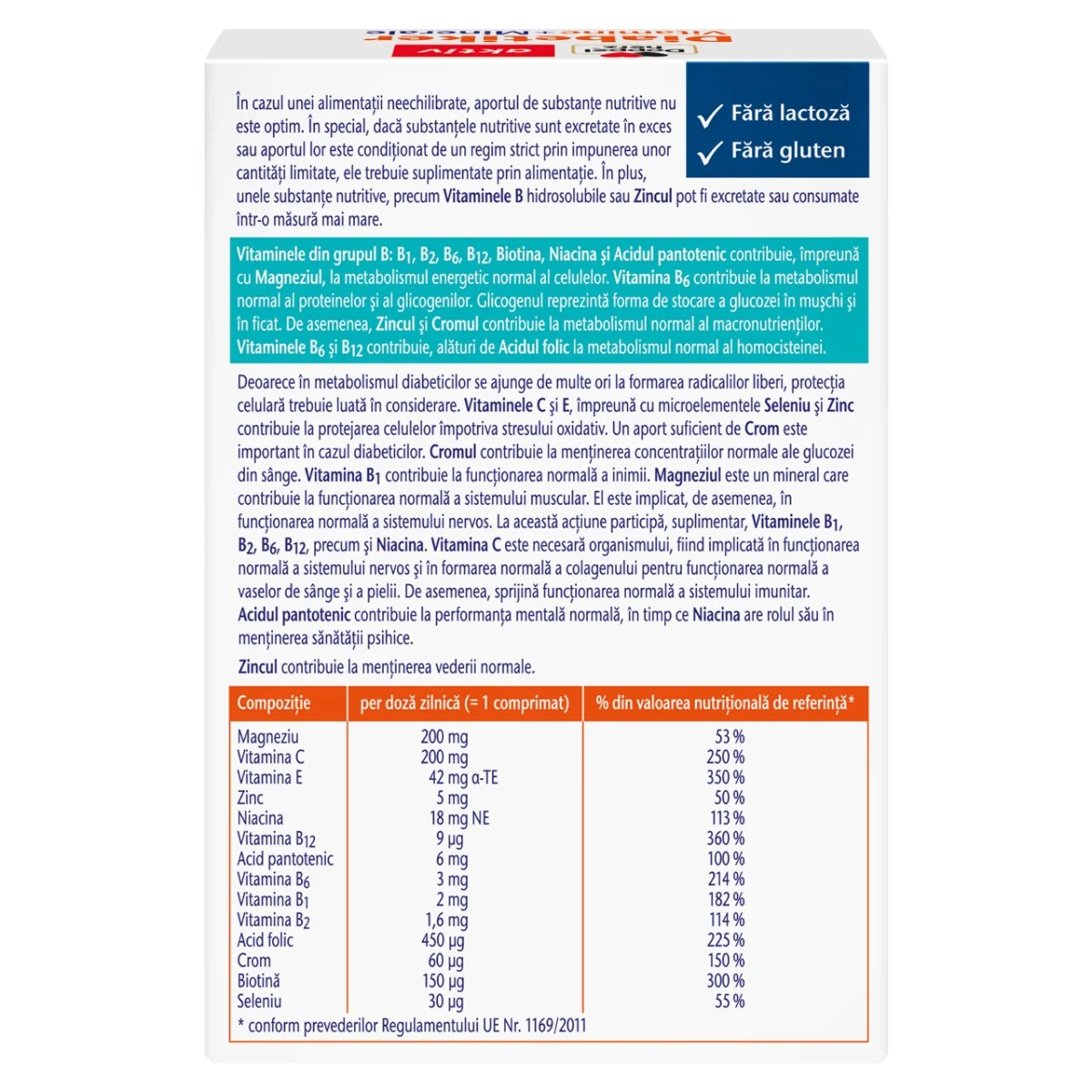 Diabetiker vitamine si minerale, 30 comprimate, Doppelherz