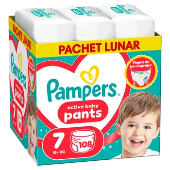 Scutece-chilotel Pants XXL Box Marimea 7 pentru 15+ kg, 108 bucati, Pampers
