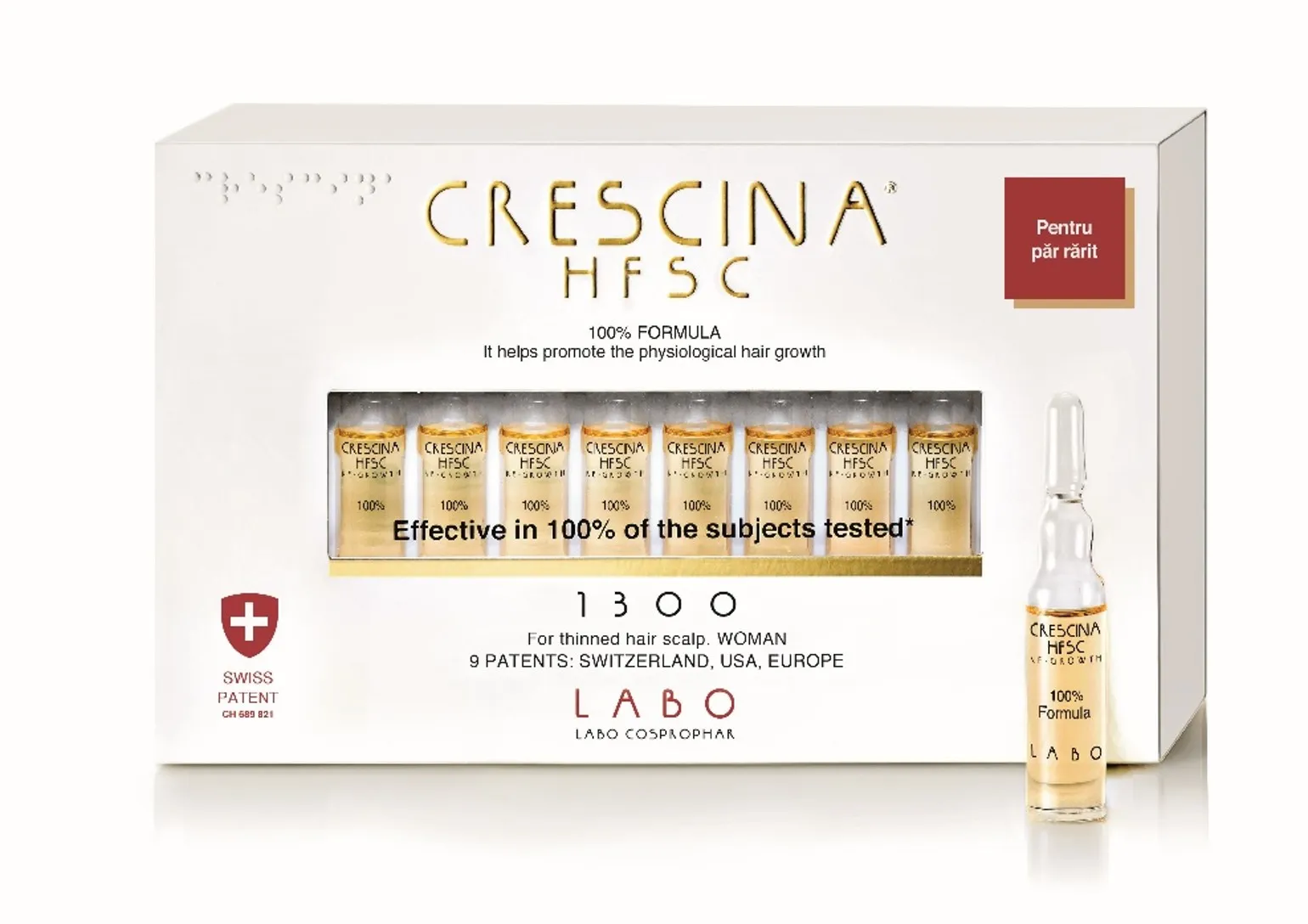 Crescina Re-Growth HFSC 1300 Woman, 10 fiole, Labo