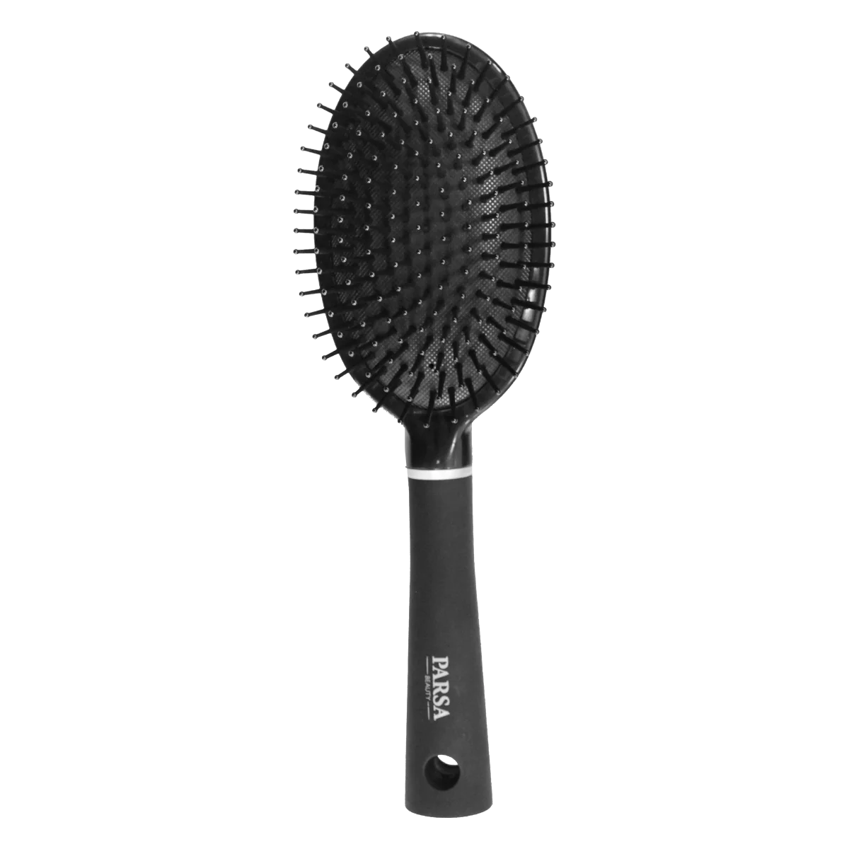 Perie de par mare cu peri din plastic Trend Line Negru, 1 bucata, Parsa Beauty