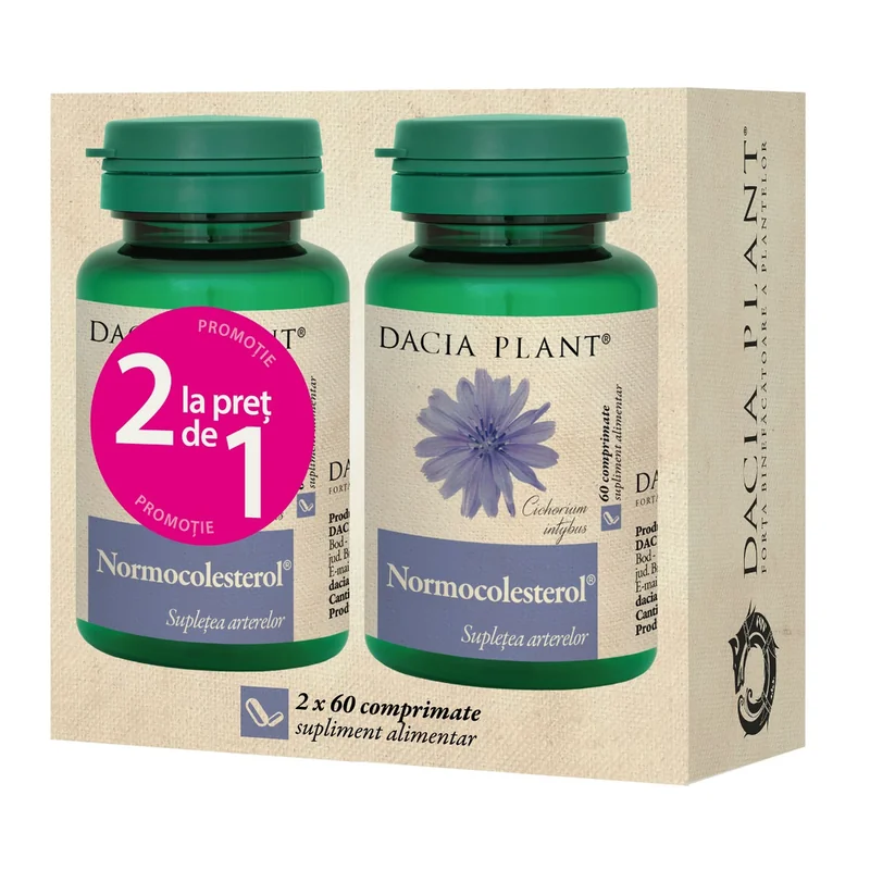 Pachet Normocolesterol, 120 comprimate, Dacia Plant