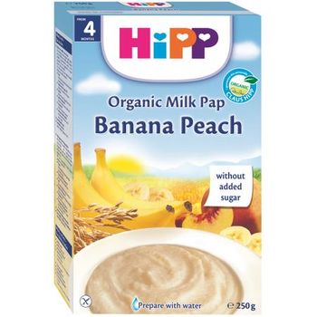 Cereale cu piersici si banane Bio, 250g, HiPP 