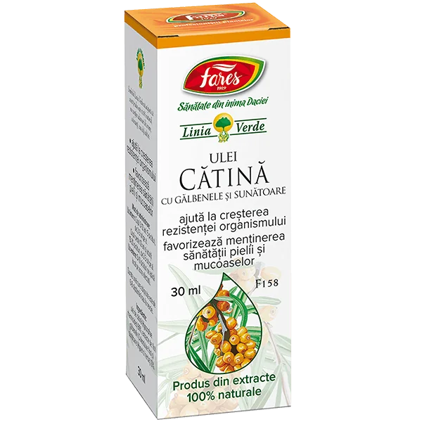 Ulei de catina cu galbenele si sunatoare, 30ml, Fares