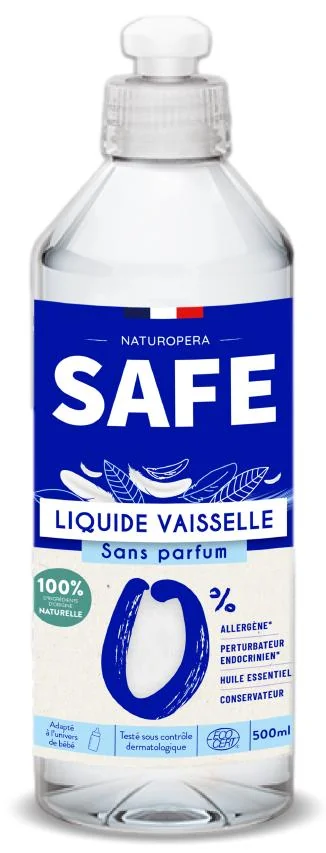 Detergent bio pentru vase fara parfum sau alergeni, 500ml, Safe