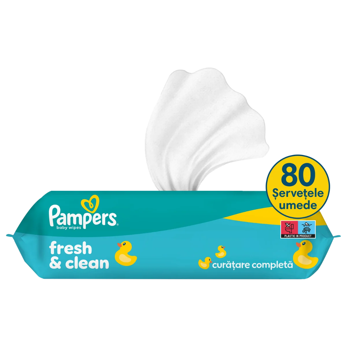 Servetele umede Fresh Clean, 80 bucati, Pampers