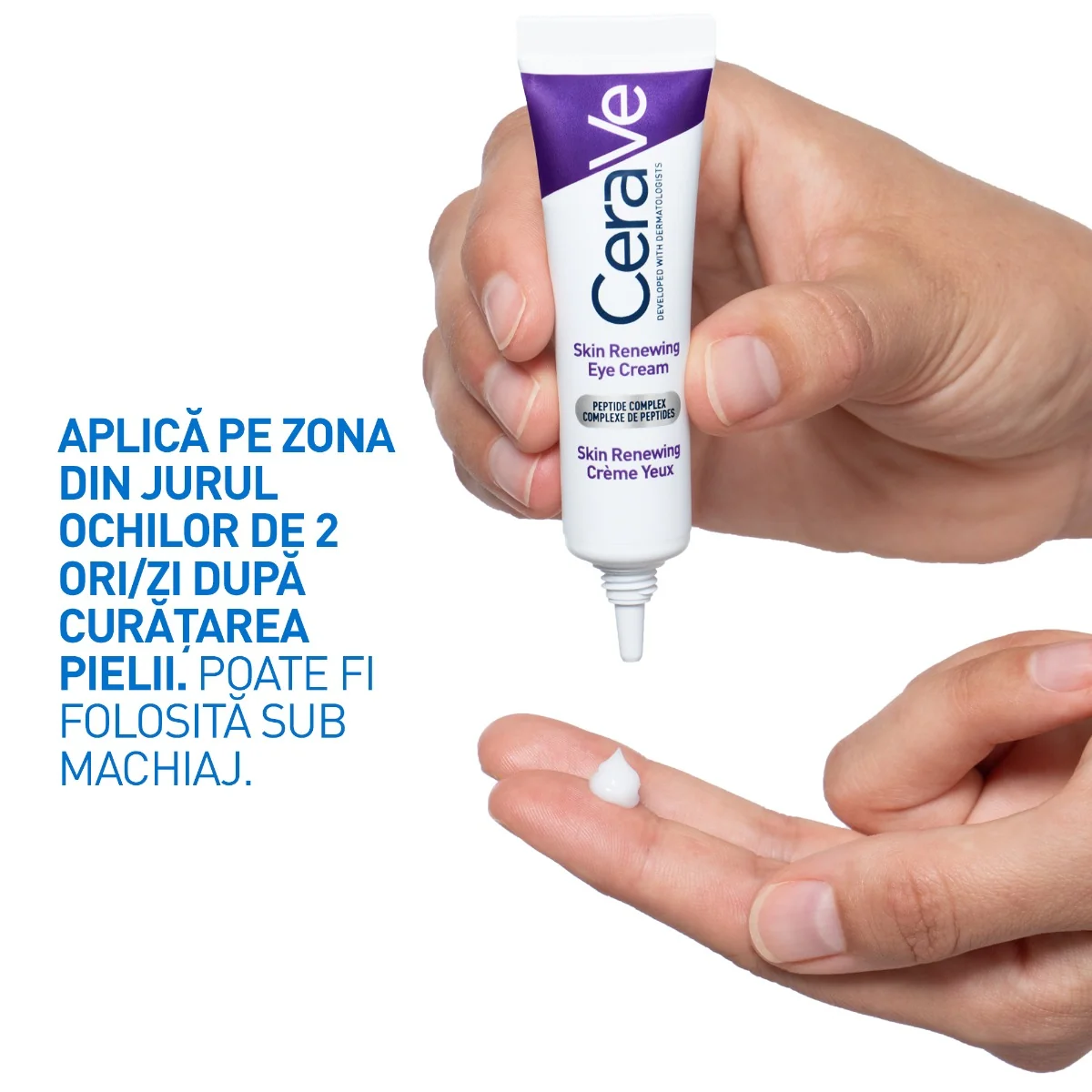 Crema de ochi antirid Skin Renewing pentru toate tipurile de ten, 14ml, CeraVe