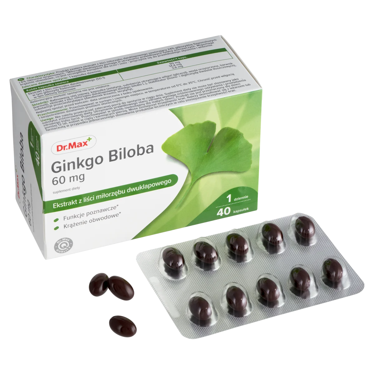 Dr. Max Ginkgo Biloba 60mg, 40 capsule moi