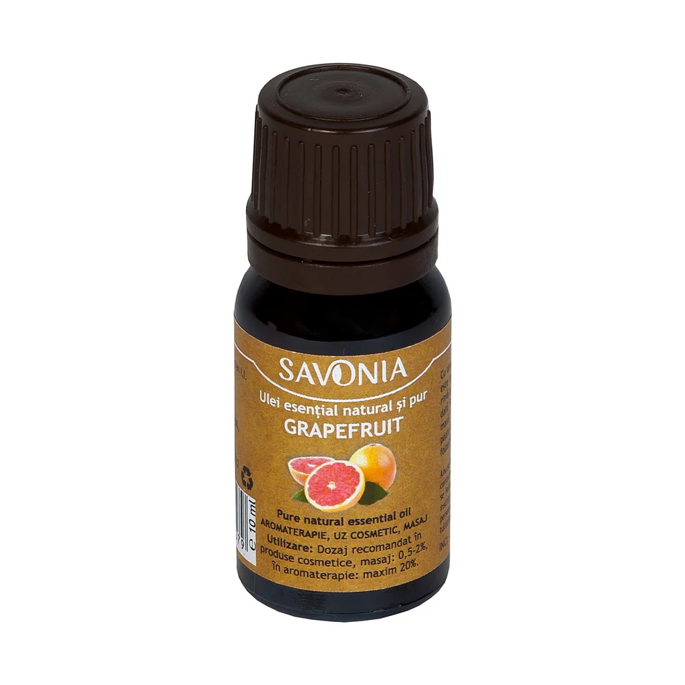 Ulei esential natural si pur de grapefruit, 10ml, Savonia