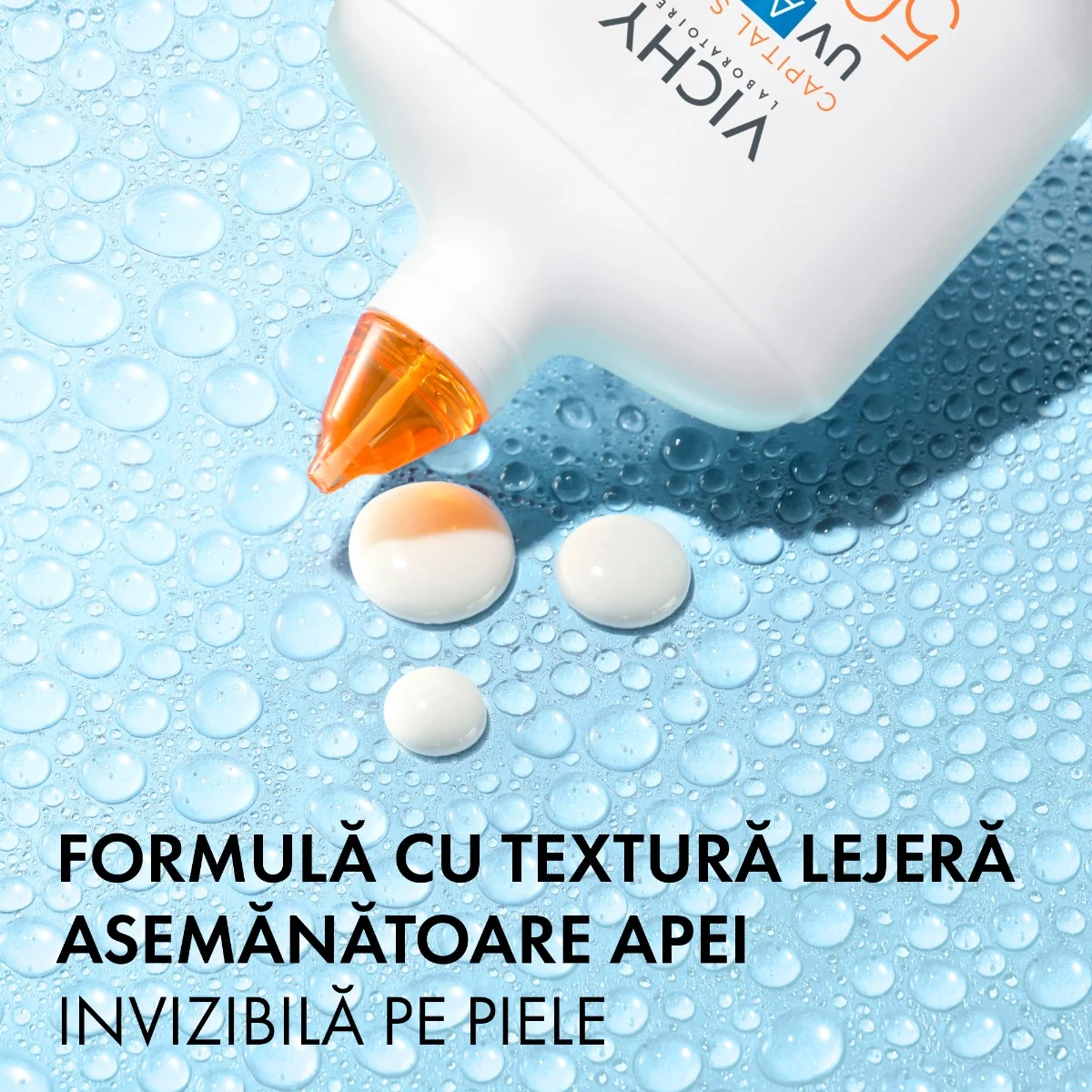 Fluid invizibil hidratant SPF 50 Capital Soleil UV AQUA, 50ml, Vichy