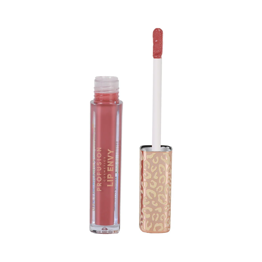Set Luciu de buze ultra neted si lucios 3.5ml + Creion pentru buze cu finish satinat 0.3g Lip Envy Blushing Rose, Profusion Cosmetics