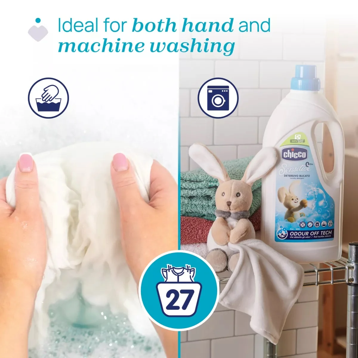 Detergent lichid pentru haine 0 luni+, 1.5l, Chicco