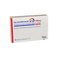 Glucophage XR 750mg, 30 comprimate cu eliberare prelungita, Merck