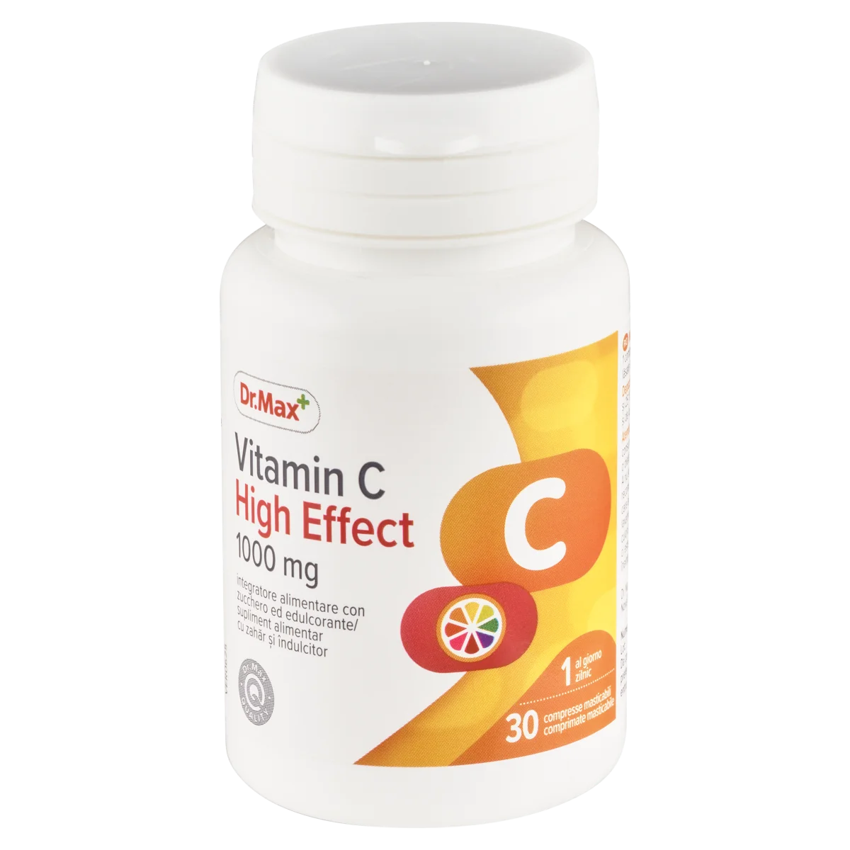 Dr. Max Vitamina C High Effect 1000mg, 30 comprimate masticabile