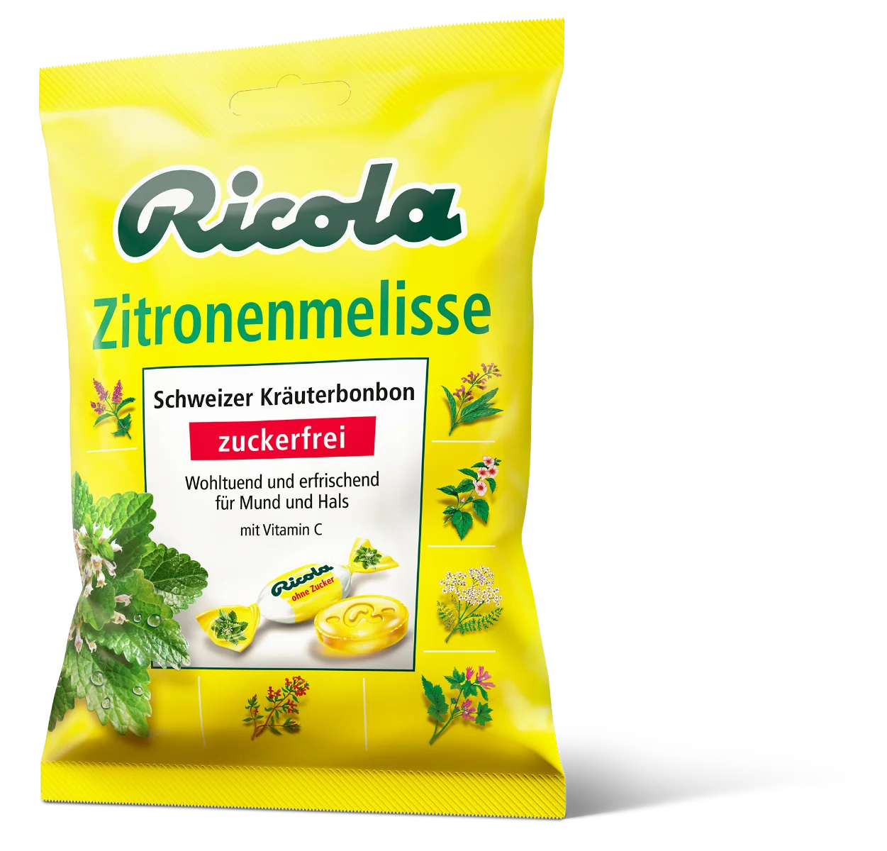Dropsuri din plante Lemon Mint, 75g, Ricola