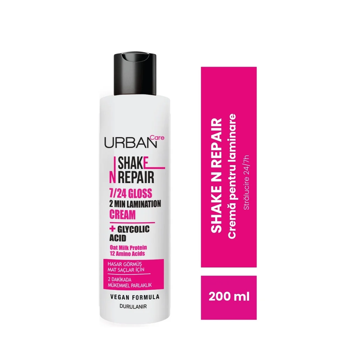 Crema pentru laminare si luciu Shake N Repair 7/24, 200ml, Urban Care