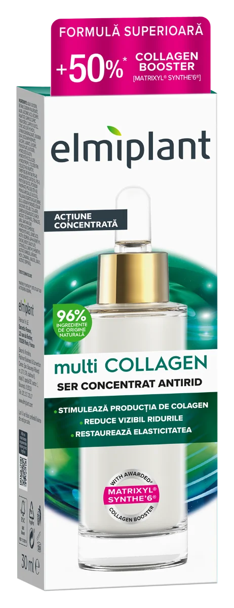 Serum antirid pentru fata multiCollagen, 30ml, Elmiplant