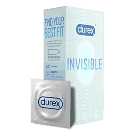 Prezervative Invisible Extra Thin Extra Sensitive, 10 bucati, Durex
