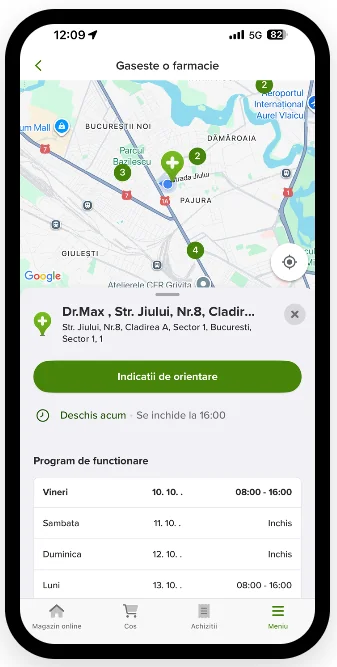 Screenshot aplicatie Dr. Max Screenshot aplicatie Dr. Max