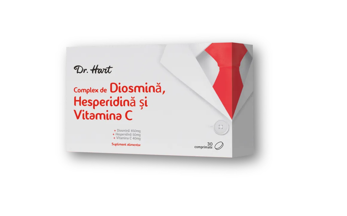 Dr.Hart Complex Diosimina, Hesperidina si Vitamina C, 30 comprimate filmate