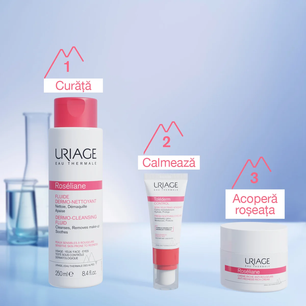Crema cu textura bogata ati-roseata Roseliane, 50ml, Uriage