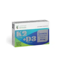 K2+D3+Magneziu bisglicinat chelat, 30 comprimate, Laboratoarele Remedia