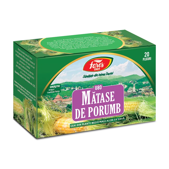 Ceai matase de porumb, U80, 20 plicuri, Fares