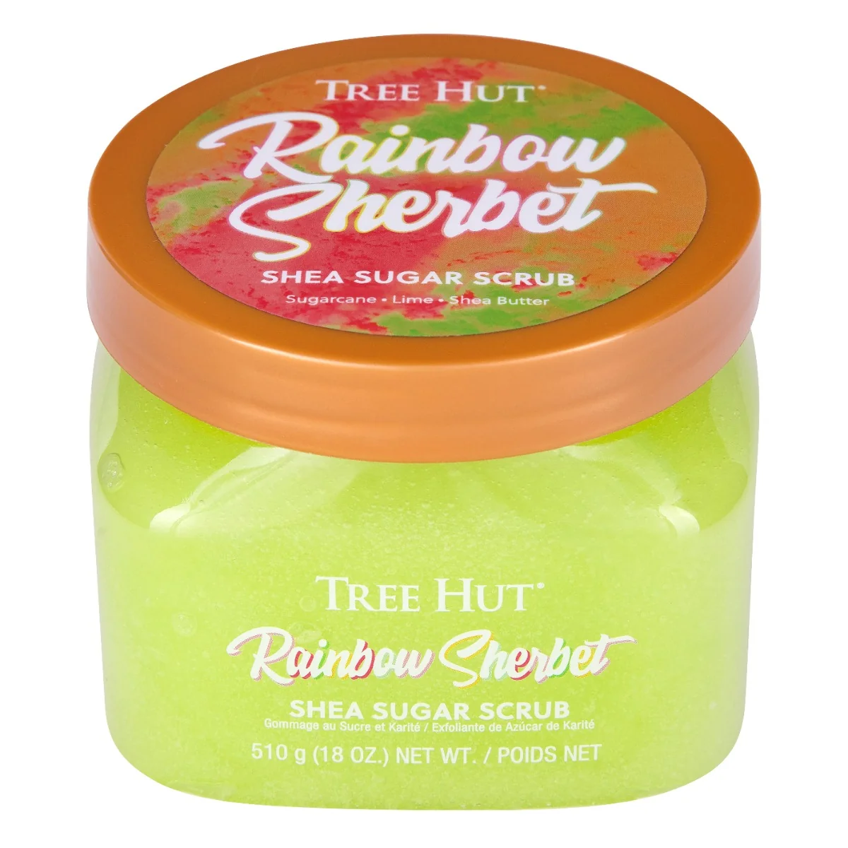 Scrub de corp Rainbow Sherbet Shea Sugar, 510g, Tree Hut
