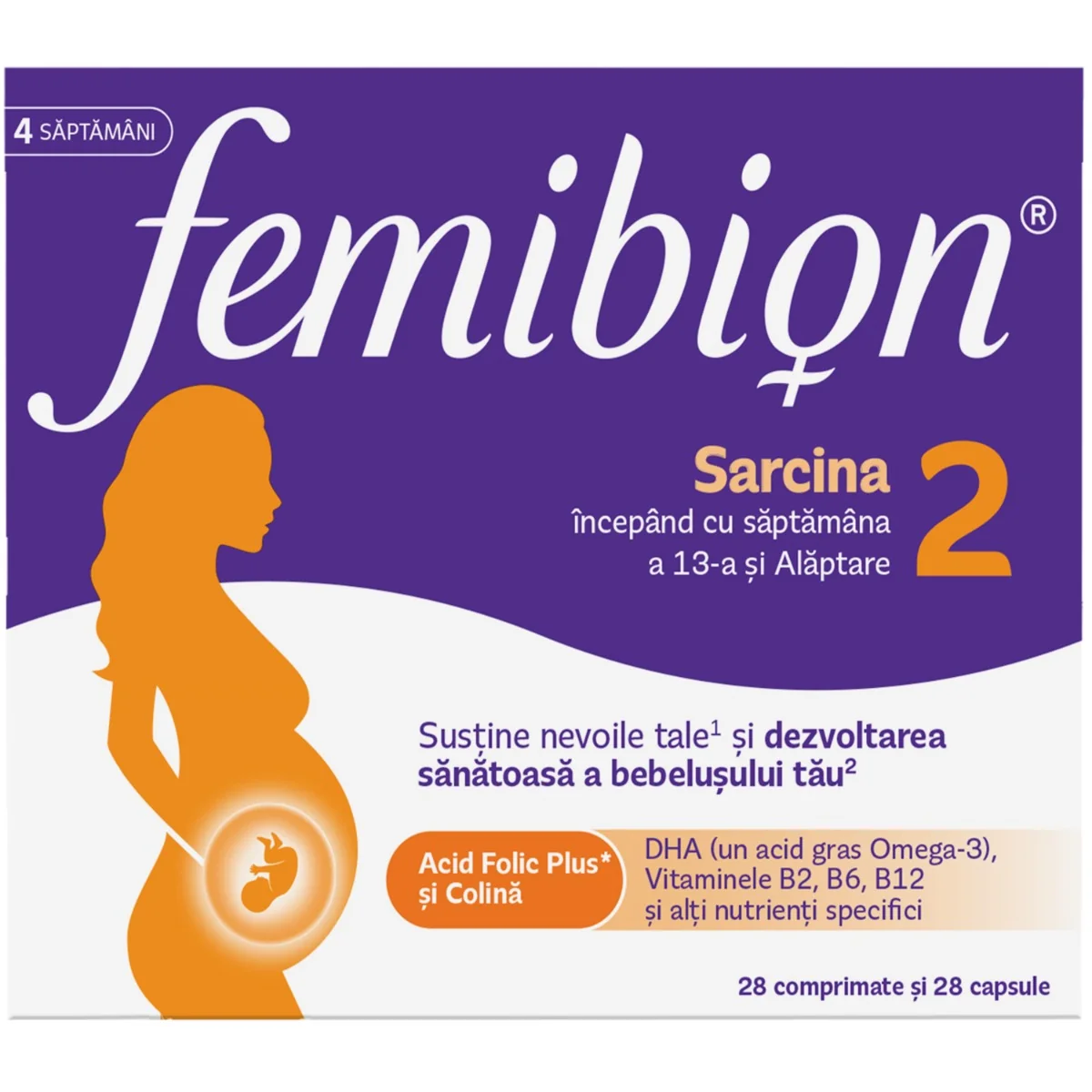Femibion 2 Sarcina si Alaptare, 28 comprimate + 28 capsule