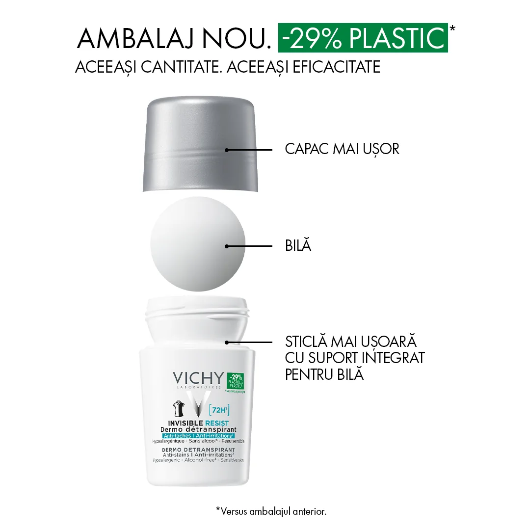 Deodorant Roll-On Invisible Resist 72h, 50ml, Vichy