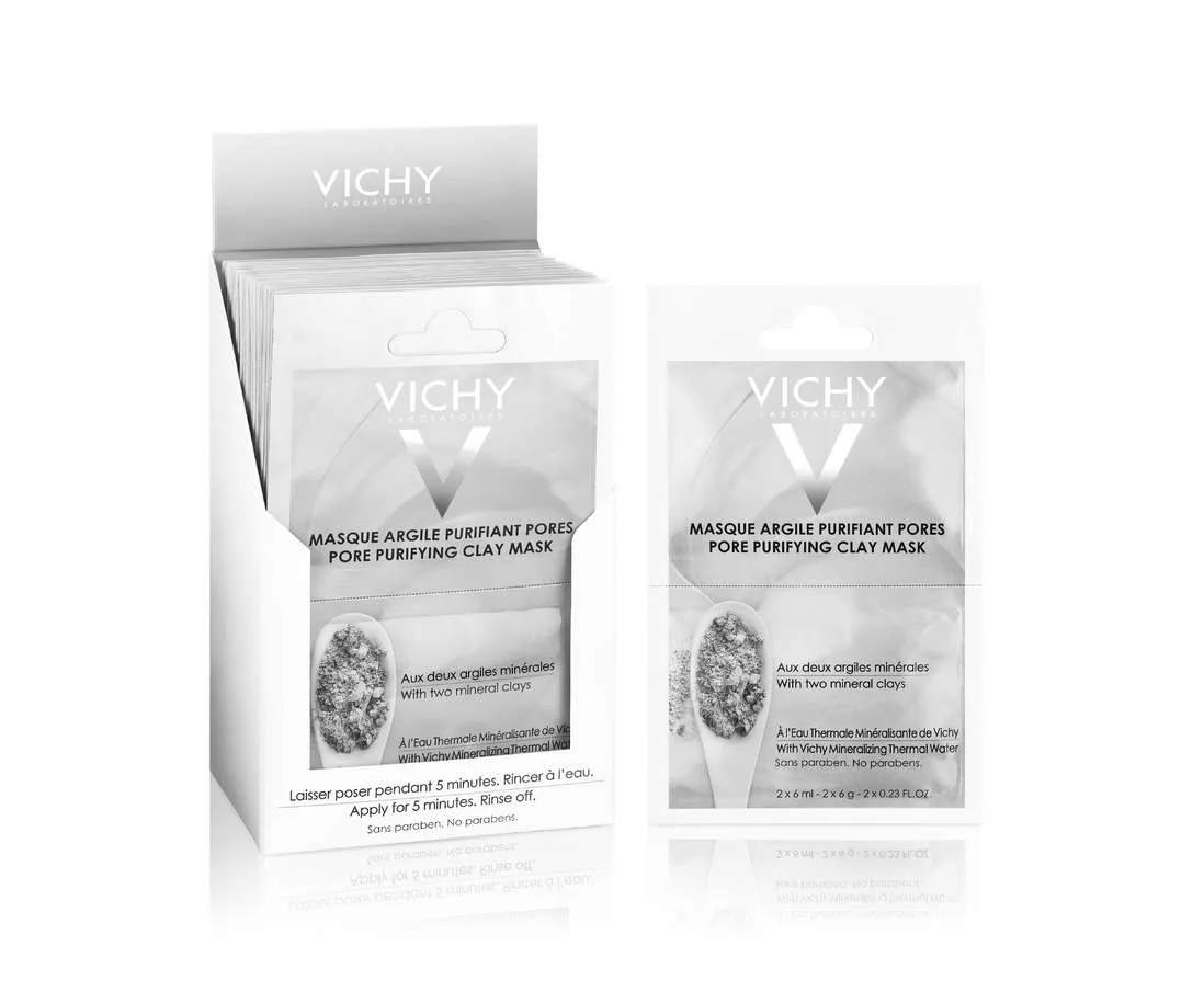 Masca de fata cu argila, 2x6ml, Vichy