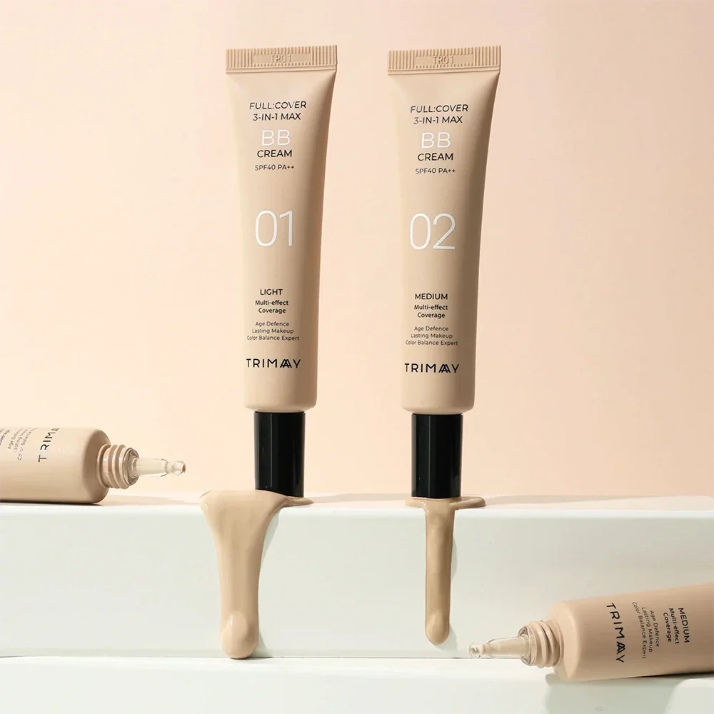 Crema de fata coloranta BB Cream SPF40 PA++ Full Cover 3-in-1 Max Light, 30ml, Trimay