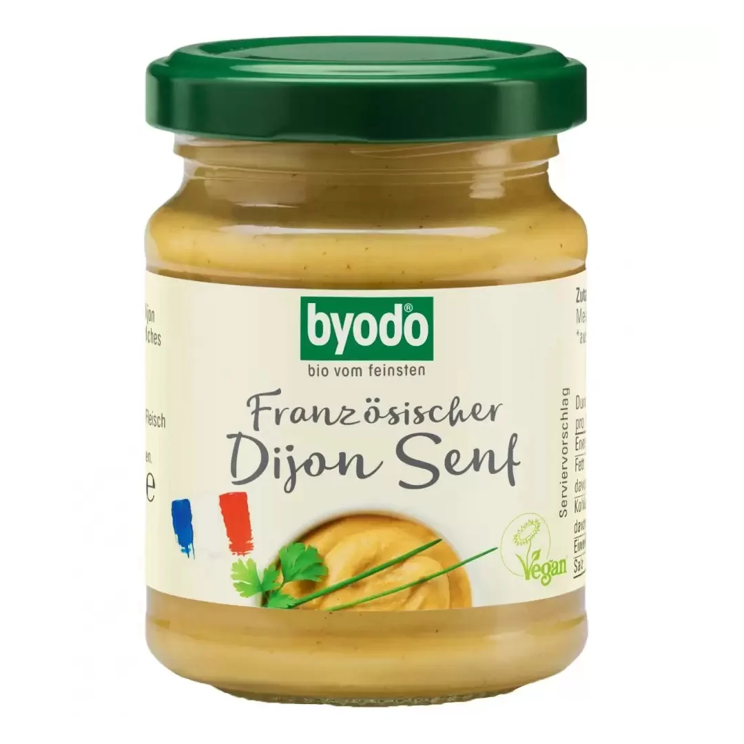 Mustar Dijon Eco fara gluten, 125ml, Byodo 