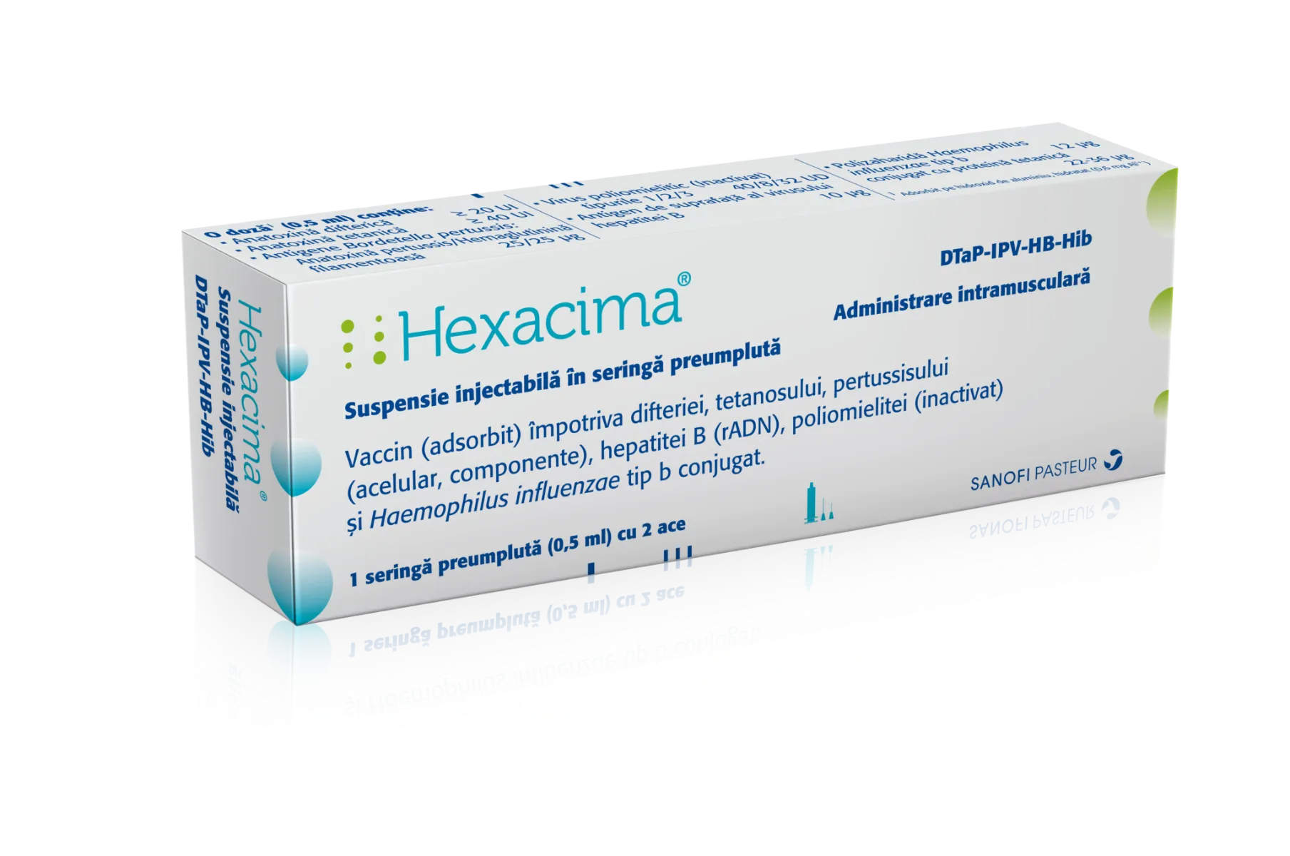 Hexacima 0.5ml suspensie injectabila, 1 seringa preumpluta, Sanofi