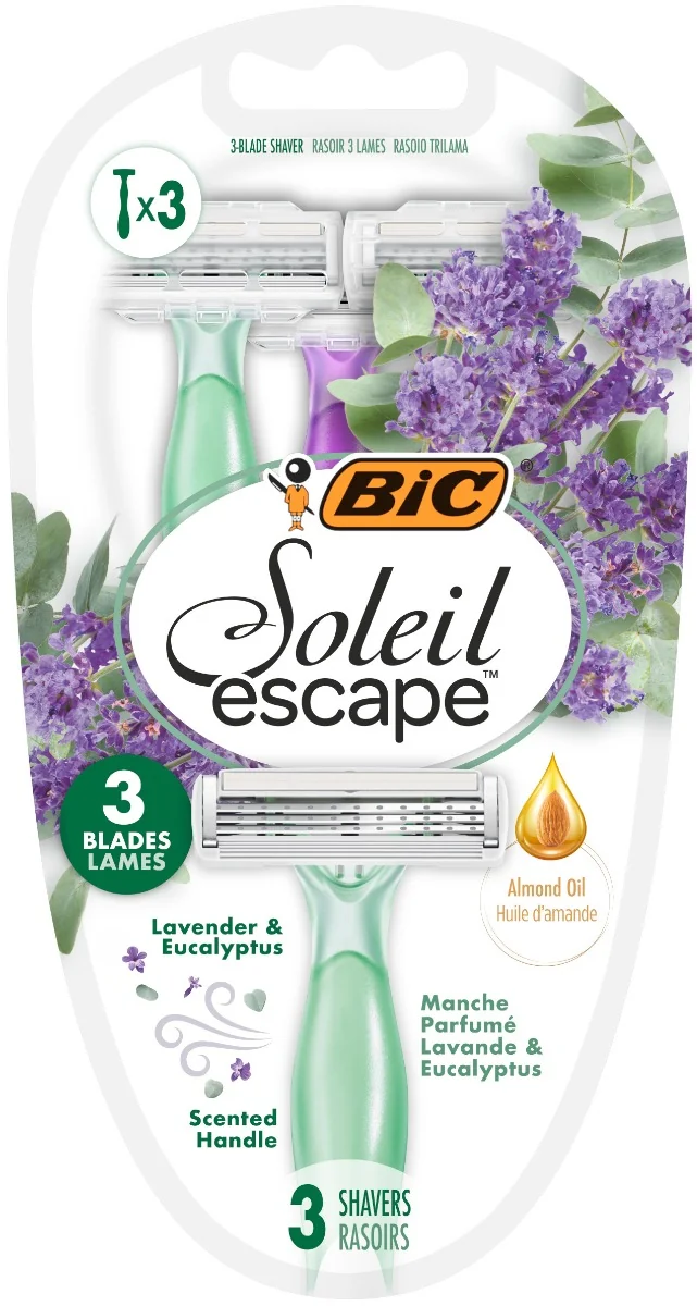 Pachet Aparat de ras Soleil Escape Lavanda si Eucalipt, 3 bucati, BIC