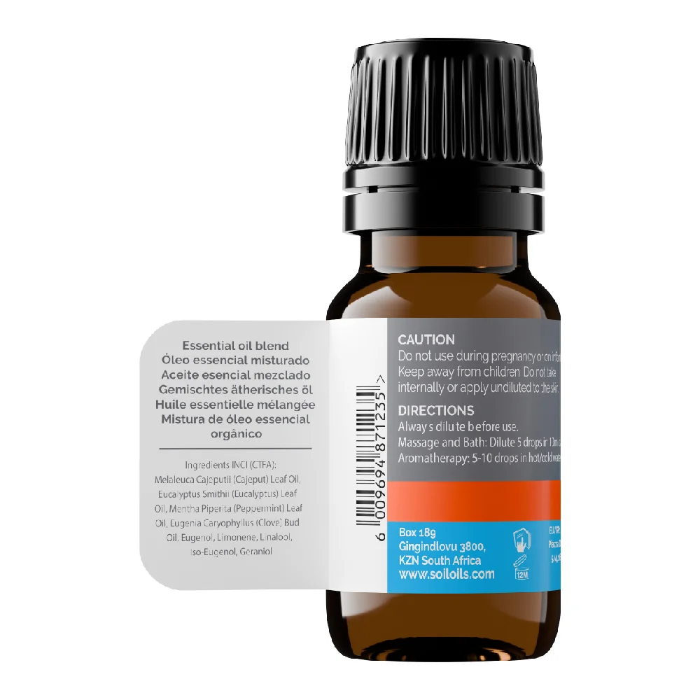Amestec uleiuri esentiale Respiratie Usoara, 10ml, Soil