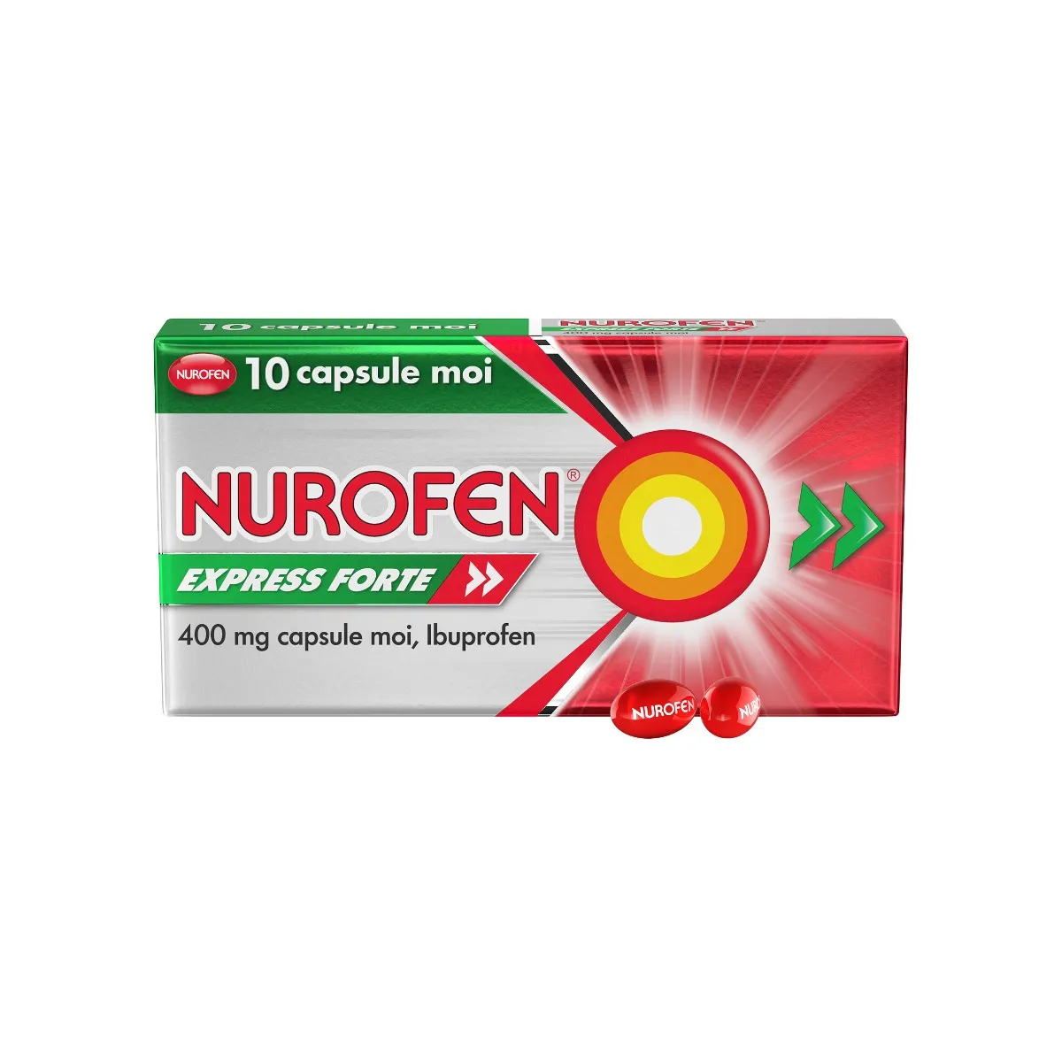 Nurofen Express Forte 400 mg, 10 capsule moi, Reckitt Benckiser