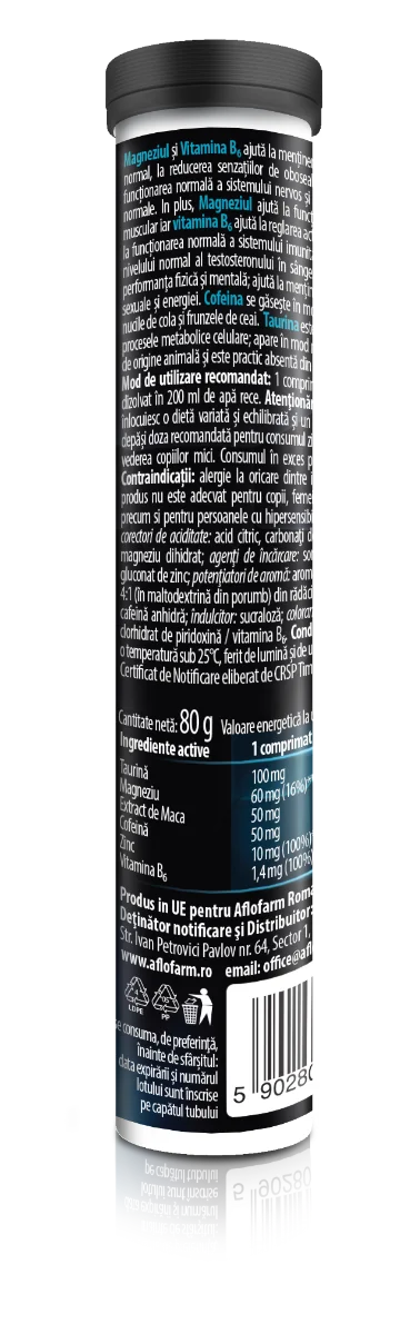 Magnisteron Energy, 20 comprimate, Aflofarm