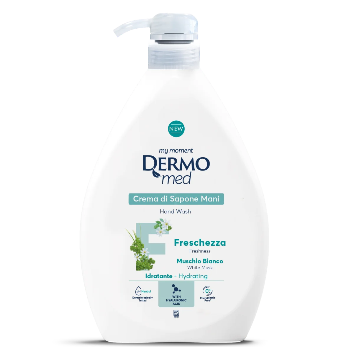 Sapun lichid cu pompita cu mosc alb, 1000ml, Dermomed
