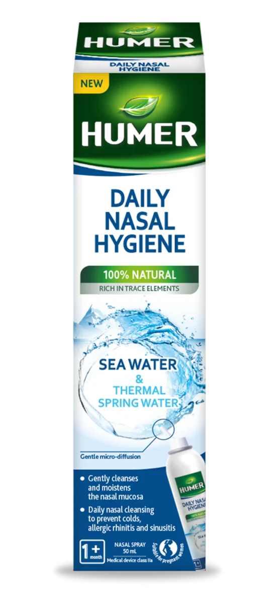 Spray cu apa termala pentru igiena zilnica a nasului, 50ml, Humer