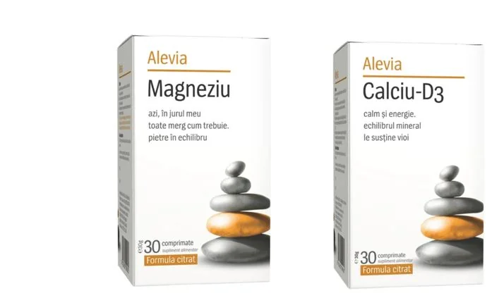Pachet Calciu D3 30 comprimate + Magneziu formule citrat 30 comprimate, Alevia