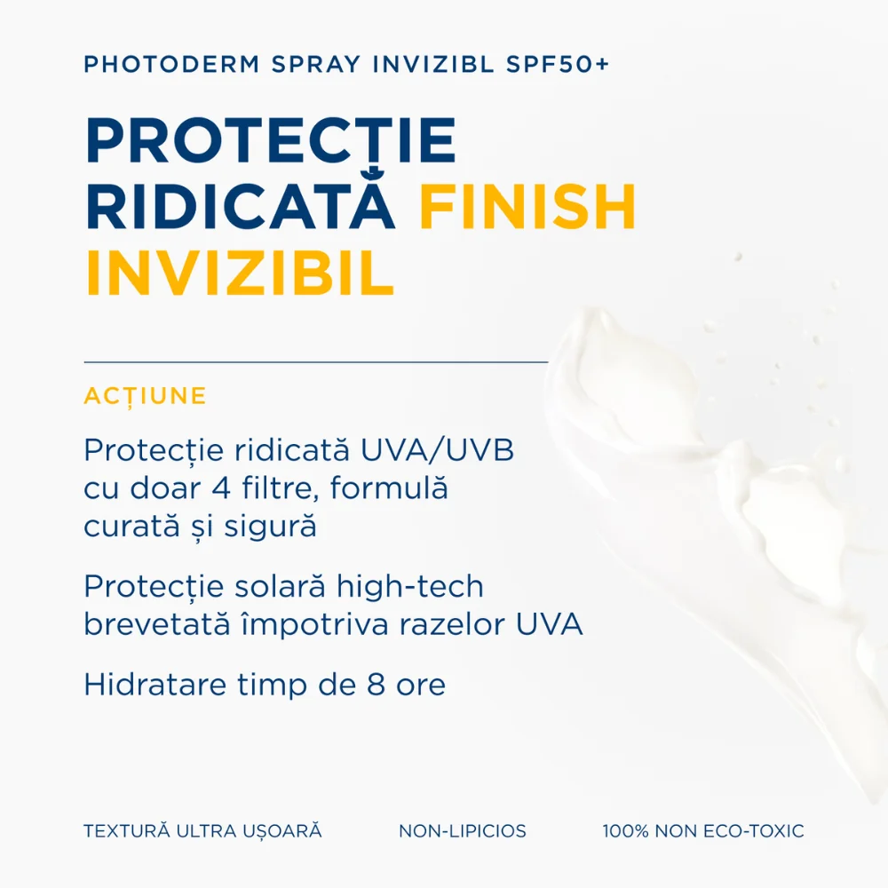 Spray invizibil cu SPF50+ Photoderm, 200ml, Bioderma