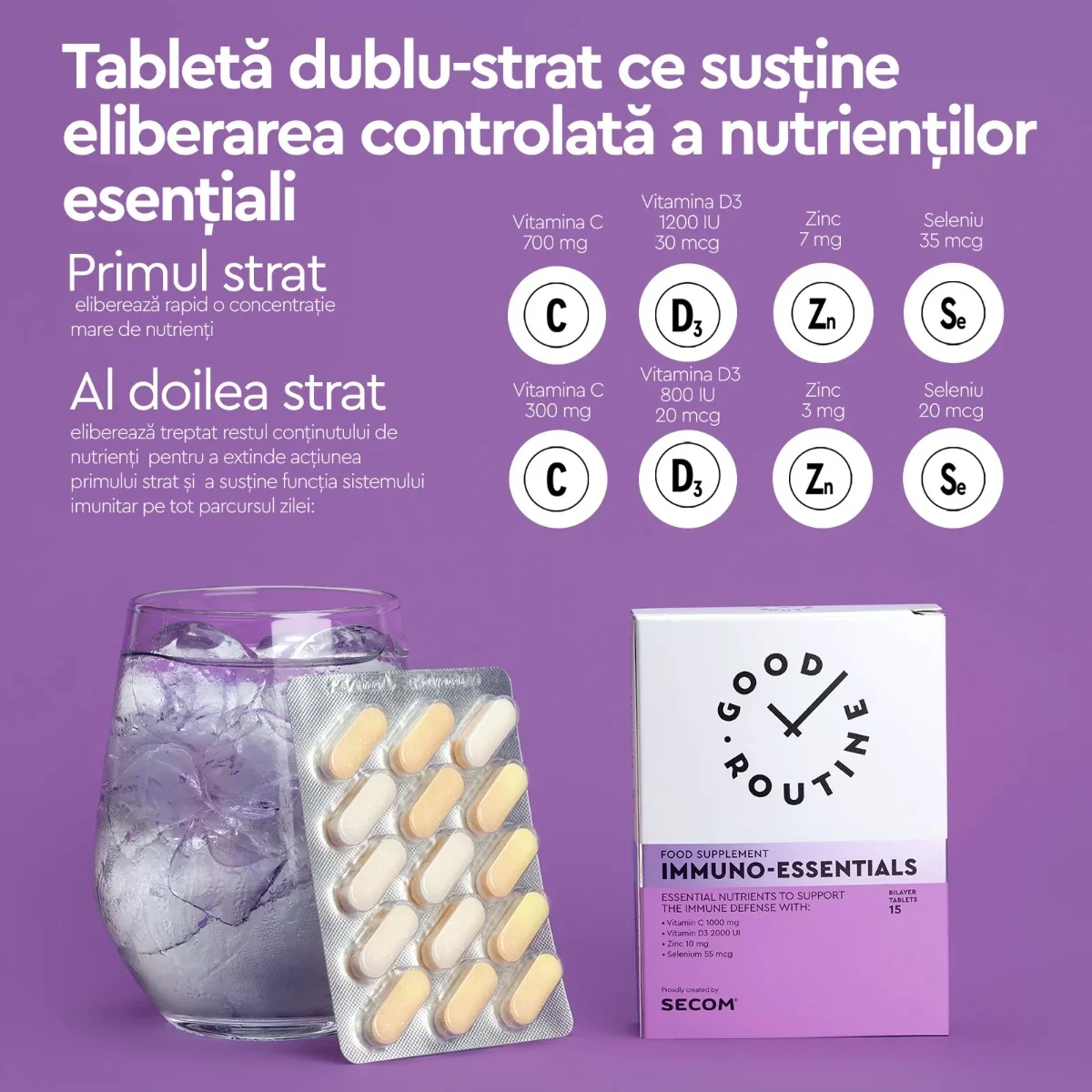 Immuno-Essentials Good Routine, 15 comprimate, Secom