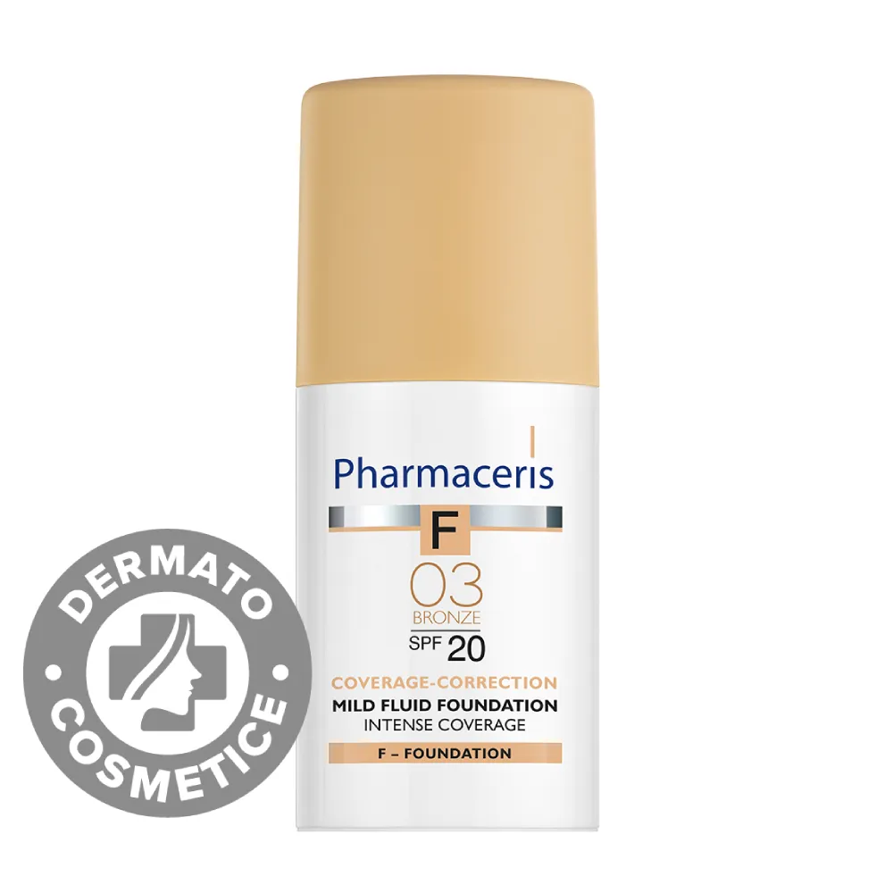 Fond de ten Intense Coverage 03 Bronze SPF20 F, 30ml, Pharmaceris 